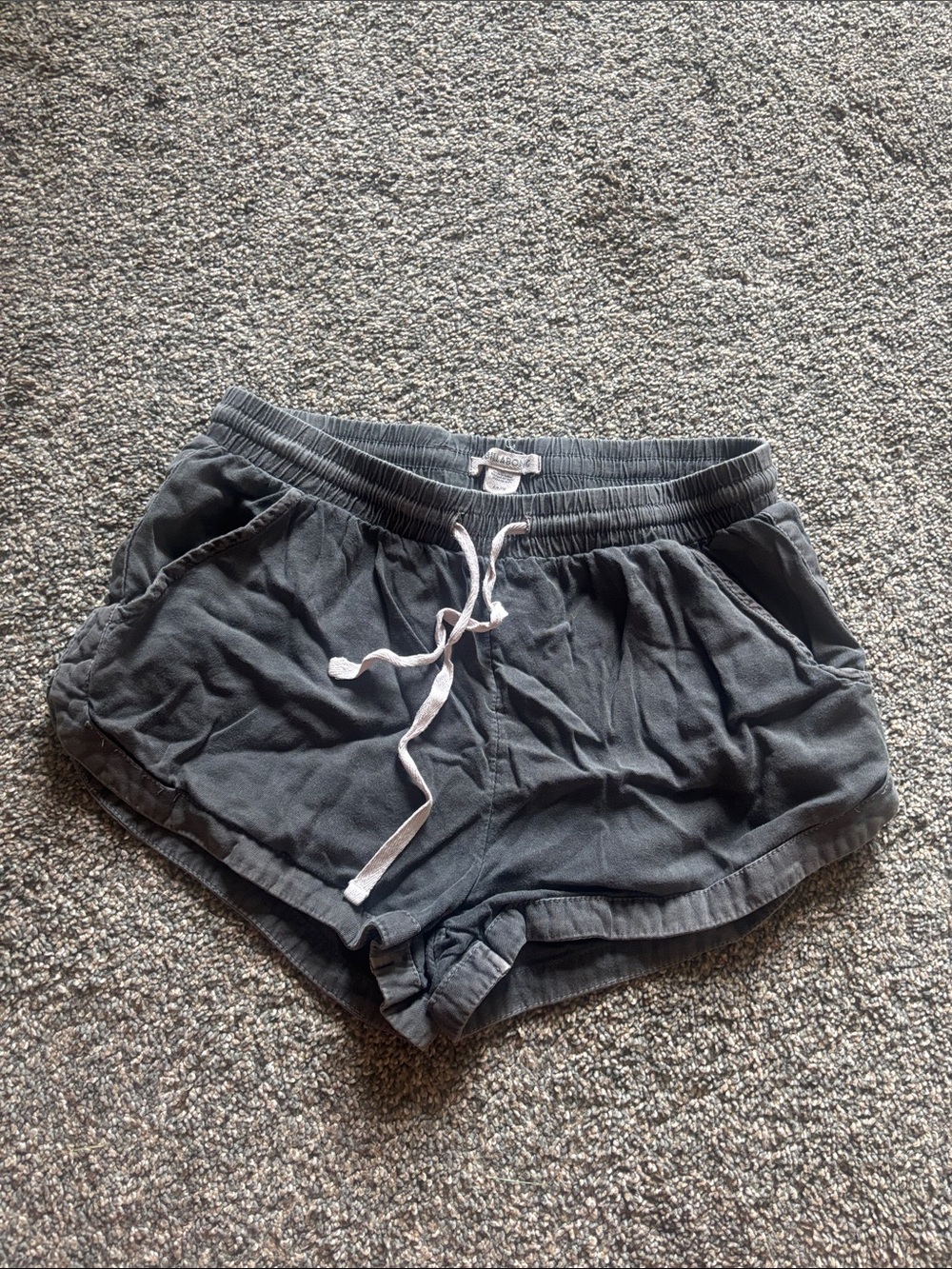 Billabong Women's Black Athletic Drawstring Shorts